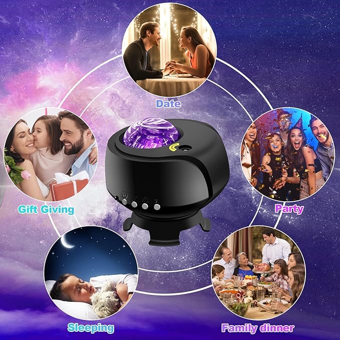 Larger Coverage Area Galaxy Projector,with Changing Galaxy Shapes Star Projector,Night Light with