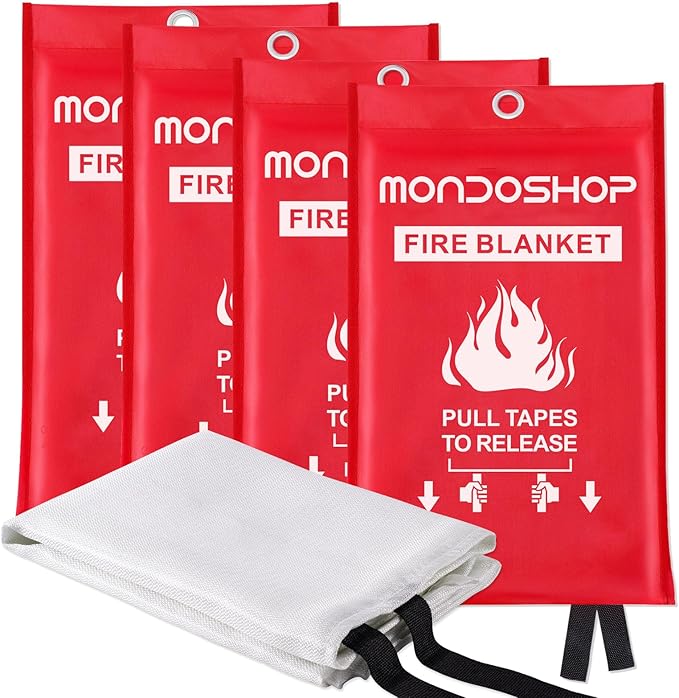 Mondoshop Fire Blanket for Home Kitchen Emergency - Fire Suppression Blankets Fireproof Blanket