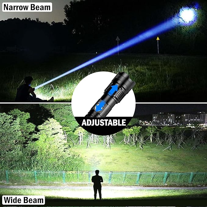 Rechargeable Flashlights High Lumens, 4 Pack 99,000 Lumens Led Flashlights with 5000ɱAh ?attery
