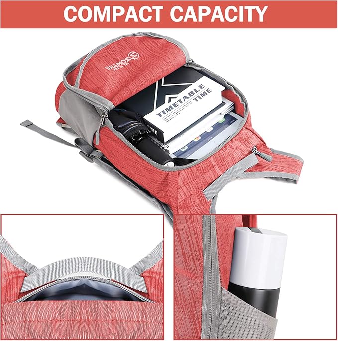 ZOMAKE Ultra Lightweight Packable Backpack 18L, Small Foldable Hiking Backpacks Water Resistant