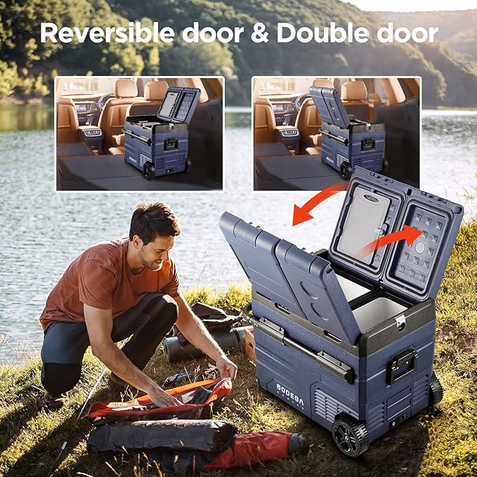 BODEGACOOLER 12V Portable Refrigerator,48 Quart(45L) Car Fridge,RV Car Refrigerator,Portable Fridge