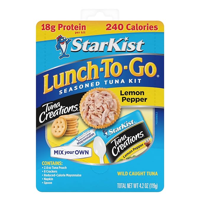 StarKist Lunch-To-Go Tuna Creations, Lemon Pepper Tuna Salad Kit - 4.2 oz Kit, 12 Pack