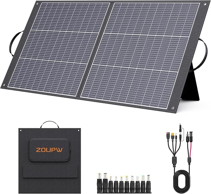 N-Type 16BB 100 Watt Portable Solar Panel for Power Station,RV Essentials, Ultralight Foldable