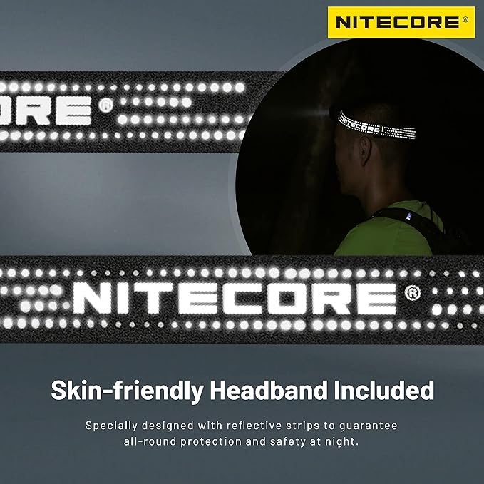 Nitecore NU33 700 Lumen Aluminum Headlamp Triple Light Sources USB-C Rechargeable Headlight Tag