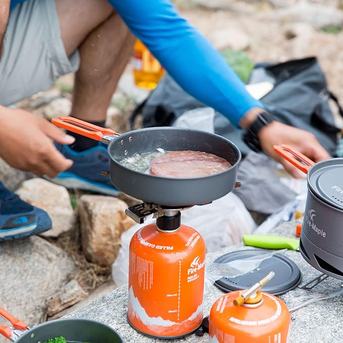 Fire-Maple 7.6 Inch Camping Frying Pan w/Nonstick Coating | Durable Lightweight Camping Skillet for