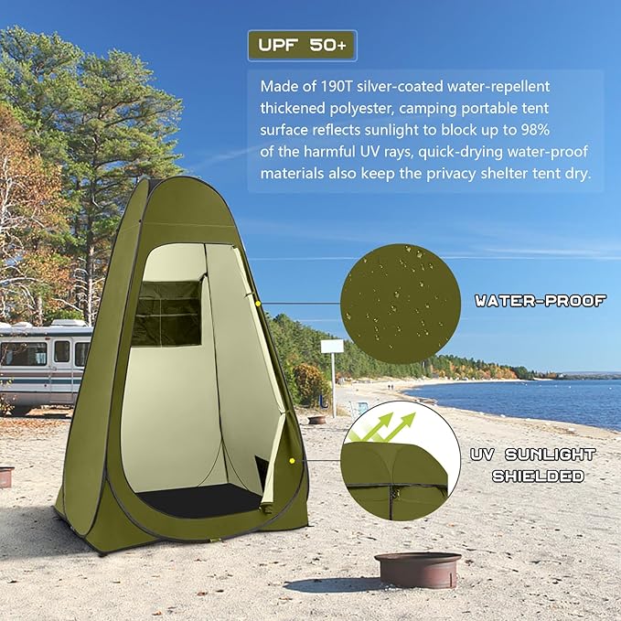 BRIAN & DANY Pop Up Shower Tent, Portable Privacy Camping Changing Tent, Camp Toilet Bathroom Pod