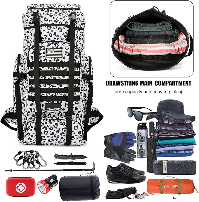 Hiking Backpack for Men 70L/100L Camping Backpack Military Rucksack Molle 3 Days Assault Pack for
