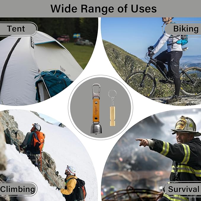 Bear Bell with Magnetic Silencer|Bear Bells for Hiking & Camping|Bear Deterrent Device with