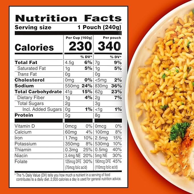 BEN'S ORIGINAL Ready Rice Cheddar Broccoli Flavored Rice, Easy Dinner Side, 8.5 oz Pouch (Pack of
