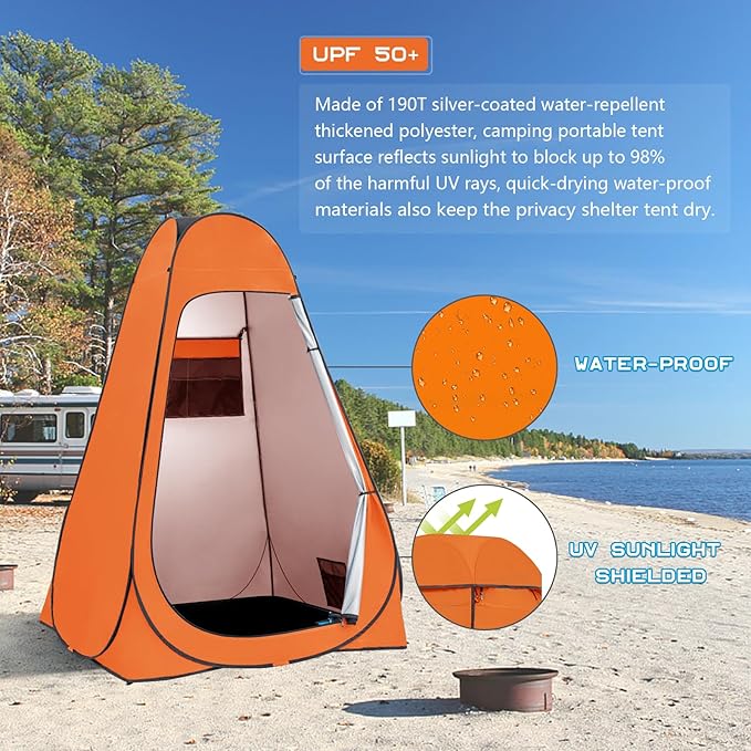 BRIAN & DANY Pop Up Shower Tent, Portable Privacy Camping Changing Tent, Camp Toilet Bathroom Pod