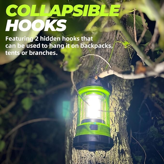 Camping Lantern 3000LM, LED Lanterns for Power Outages with 4400mAh Phone Charger, Impact-Resistant