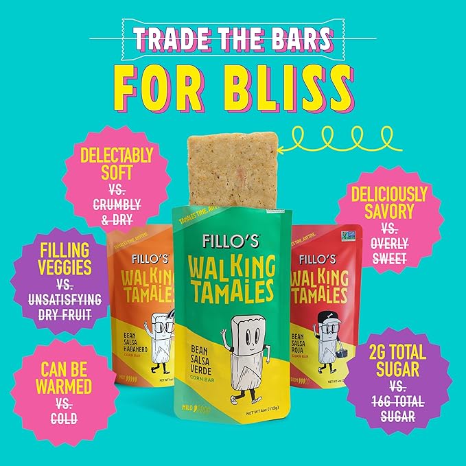 Fillo's Walking Tamales, Savory Variety Pack of 7, Ready-to-Eat Meals, Delicious, Gluten-Free