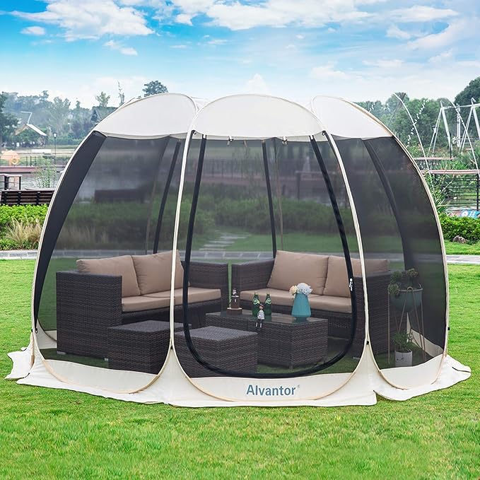 Alvantor Pop Up Screen Tent House Room Instant Outdoor Camping Canopy Sun Shelter Gazebo for Patio