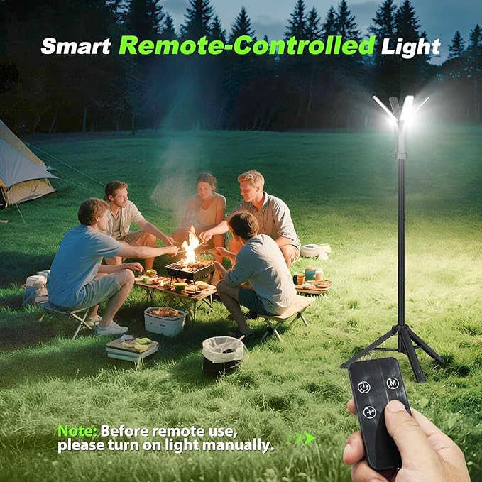 Camping Lights with Remote & Stand 6 Ft,14000 mAh Rechargeable Camping Lantern Tent Light, 6000