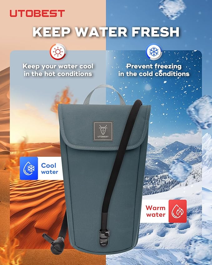 Insulated Insulation Bag, Fits 2L&3L Hydration Water Bladders, Lightweight & Water Resistant