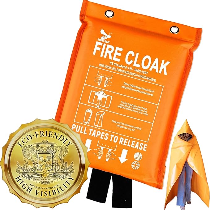 Supa Ant Silicone Fire Cloak for Fireproof Suit Emergency Blanket for Home and Kitchen - Emergency