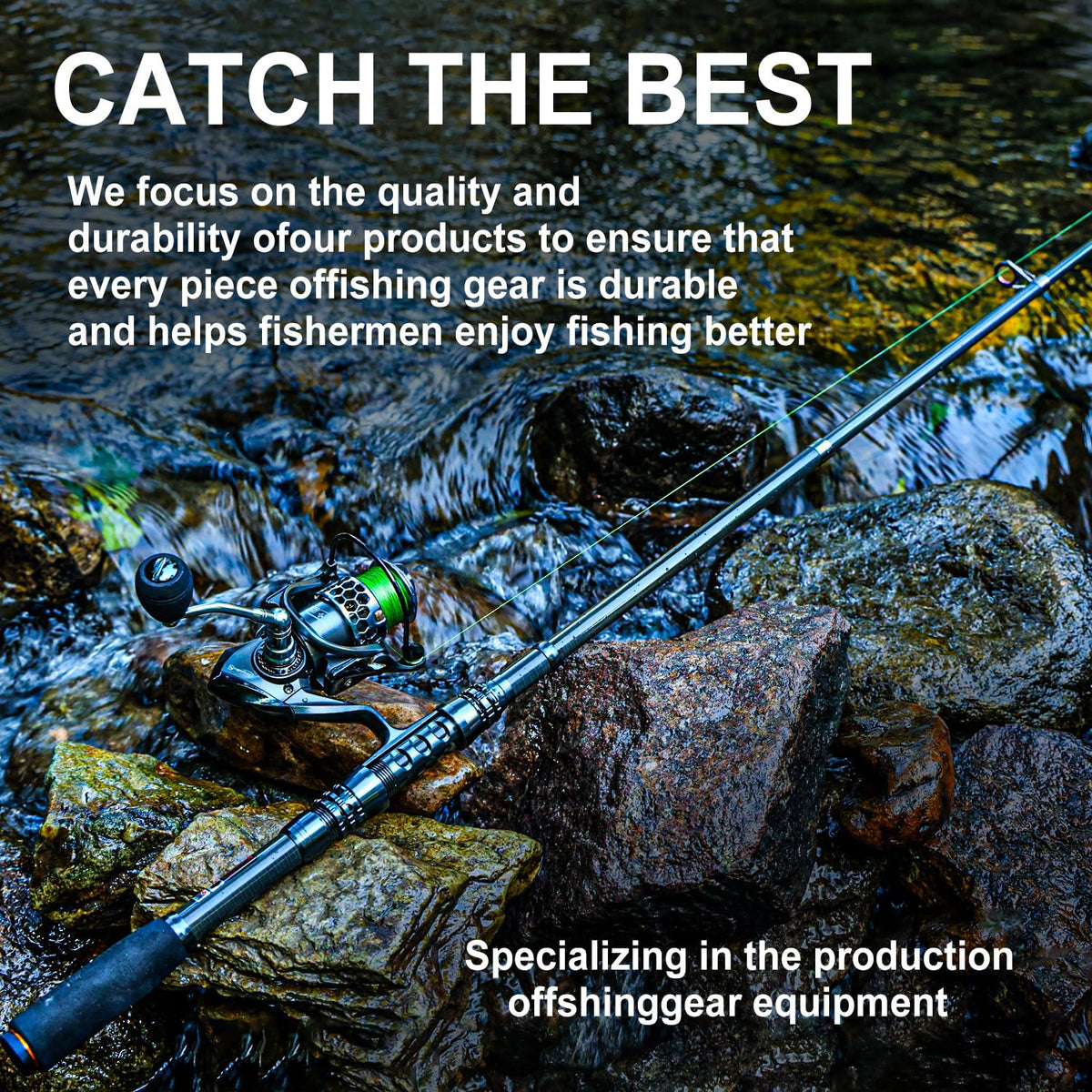 Sougayilang Fishing Rod Combos with Telescopic Fishing Pole Spinning Reels Fishing Carrier Bag for