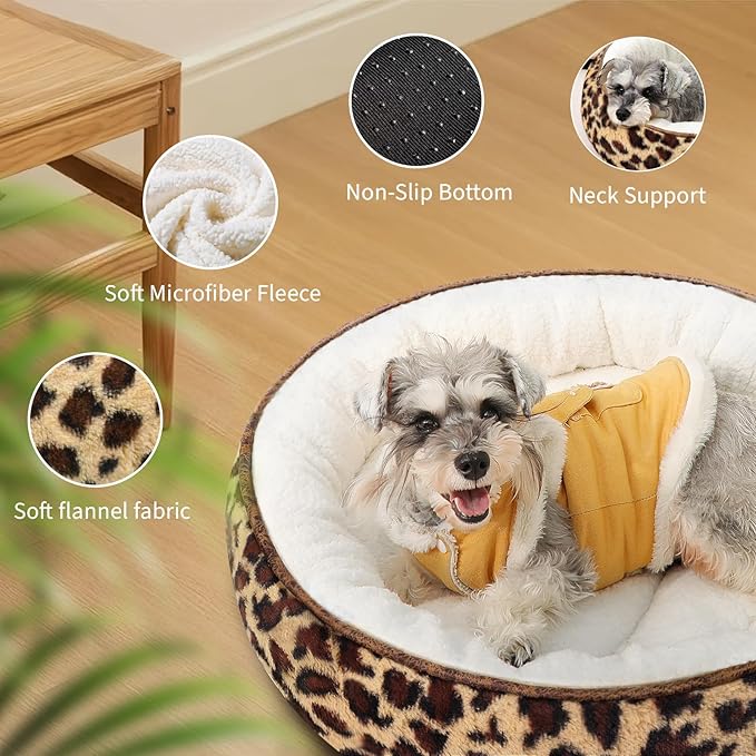 Cat Bed, 23In Dog Beds for Small Dogs, Calming Cat & Dog Beds for Indoor Pets, Pet Beds Comfortable