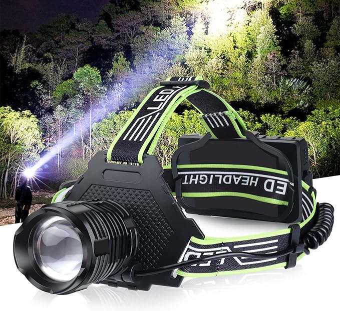BUD K Rechargeable LED Headlamp, 1000 Lumens Super Bright Headlamp Flashlight with Motion Sensor, 8