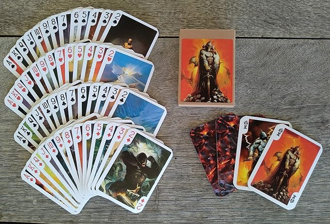 FANSTASY Playing Cards (Poker Deck 54 Cards All Different) Vintage Retro Fantasy SciFi Magazine
