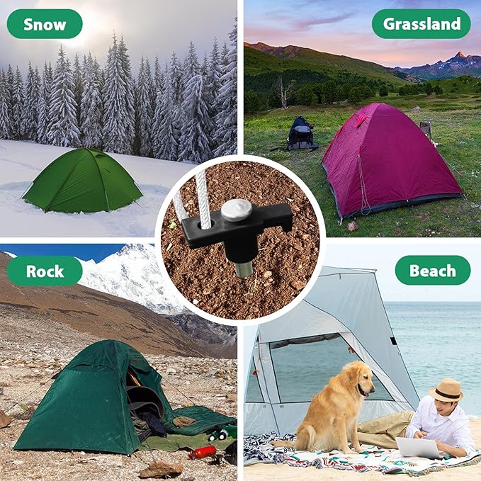Eurmax USA Galvanized Non-Rust Camping Family Tent Pop Up Tent Stakes Canopy Anchors Heavy Duty