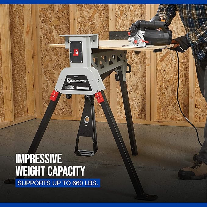 Strongway Portable Workstation, 660-Lb. Load Capacity, 2000-Lb. Clamp Force