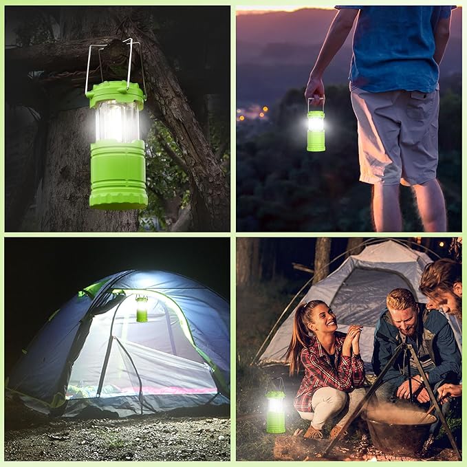 2-Pack Mini LED Camping Lanterns, Portable Camping Lights, Outdoor Tent Lights, Essential Emergency