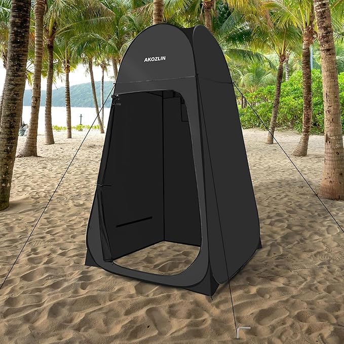 AKOZLIN Portable Pop Up Shower Tent Instant Privacy Dressing Changing Tent Outdoor Shower Room Camp