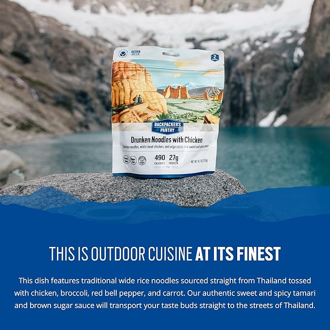 Backpacker's Pantry Drunken Noodles with Chicken | Freeze Dried Backpacking & Camping Food
