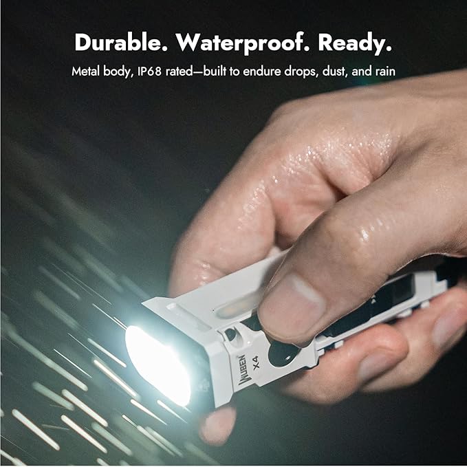 WUBEN X4 EDC Rechargeable Flashlight with RGB Light 1500 Lumens Mini Multifunctional Flashlight