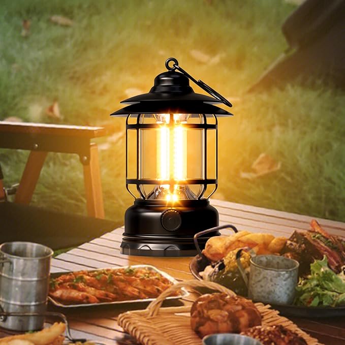 Retor LED Camping Lanterns 1500 LM Step-Less Dimming, Lightweight Battery Powered USB Rechargeable
