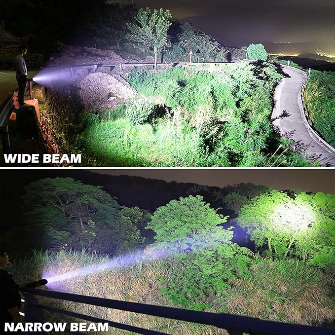 Rechargeable Flashlights 90,000 Lumens, Super Bright LED Flashlight High Lumens with USB Cable, 5