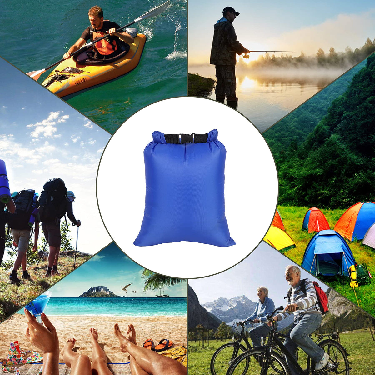 Ucolofun Dry Bags Waterproof Set, 6-Pack Ultralight Waterproof Bags Small Stuff Sack Water Proof