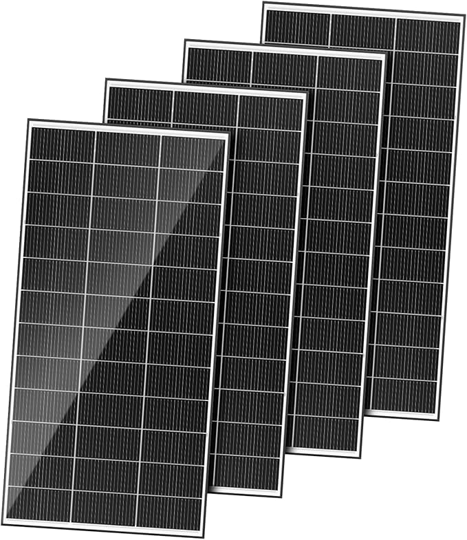 Bifacial 800 Watt Solar Panels 200 Watt Solar Panel 4 Pack 18BB Monocrystalline A+ Cell