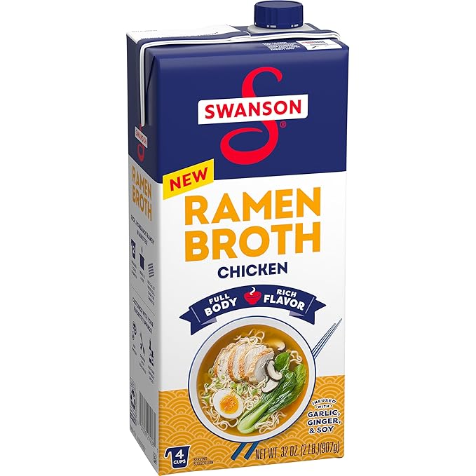 Swanson Ramen Chicken Broth, 32 Oz Carton