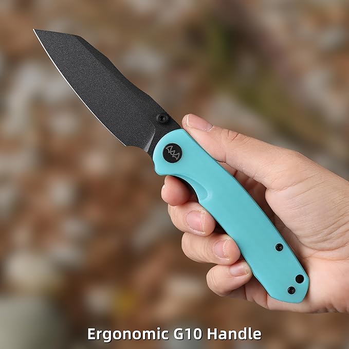 Folding Pocket Knife, 3.35" 14C28N Blade G10 Handle EDC Knife with Liner Lock, Small Pocket Knife
