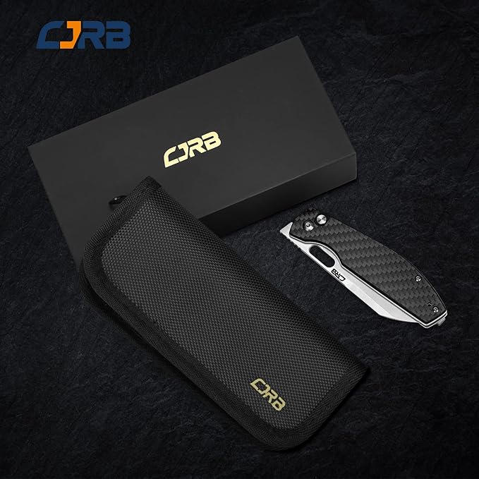 CJRB CUTLERY Pocket Knife Ekko(1929) Folding Knife for Men AR-RPM9 Steel Blade and Black Carbon