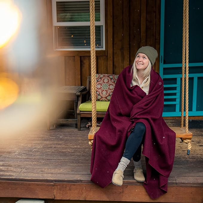 Arcturus Military Wool Blanket - Warm, Thick, Washable - Great for Outdoors, Camping, Stadium