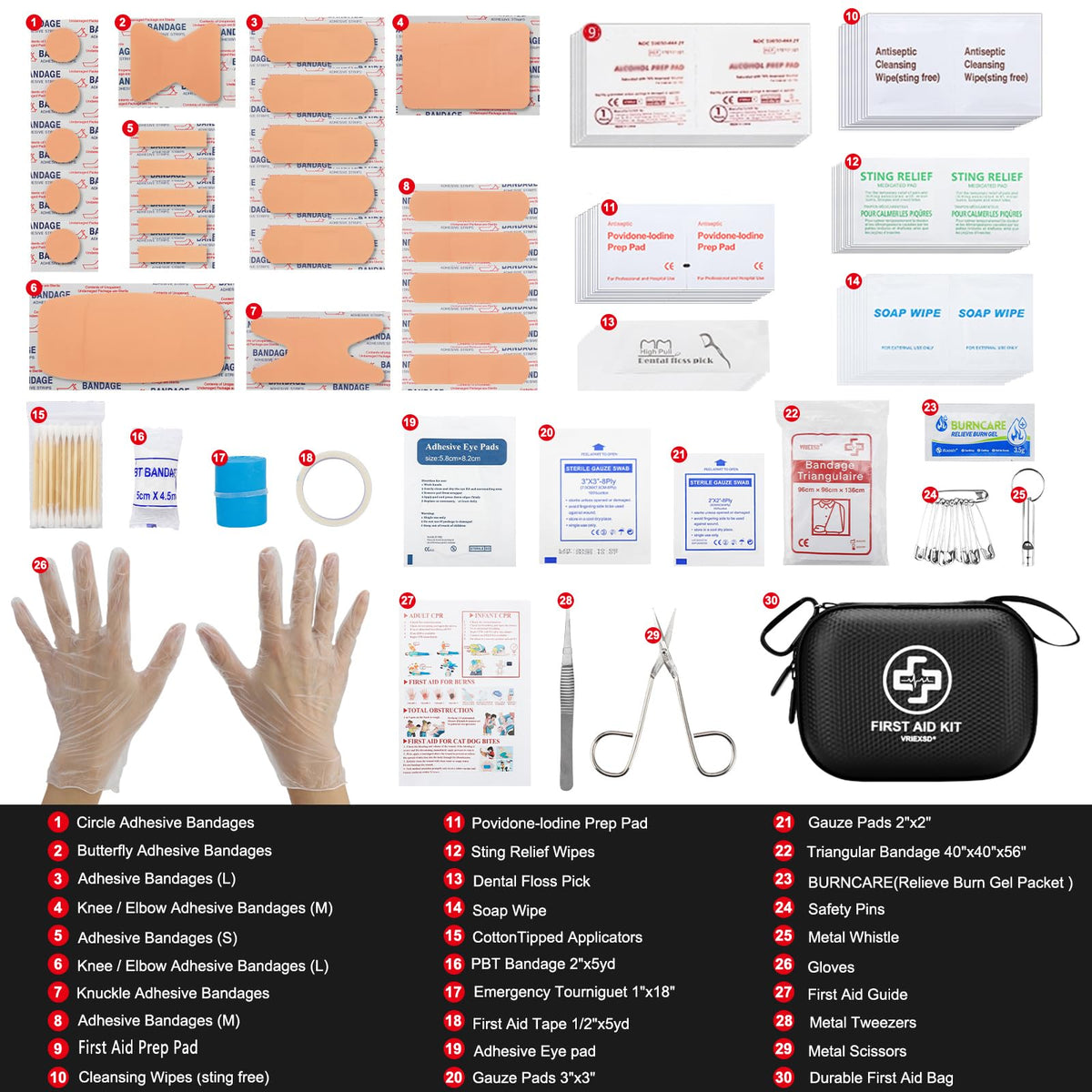 Vriexsd First Aid Kit - 150 Piece, Mini, Waterproof, Small - product view 3