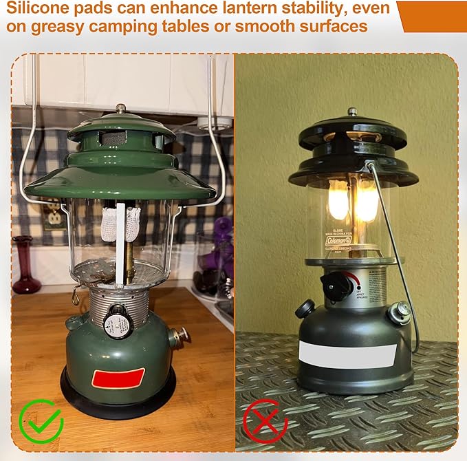 SUNJIKA Camping Kerosene Lamp Silicone Tank Base Protector for Coleman Lanterns, Scratch-Resistant