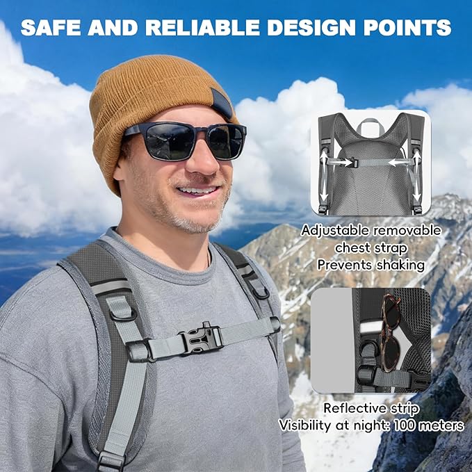 Seektop 20L Foldable Waterproof Hiking Backpack, Ultralight Small Lightweight Daypack Packable