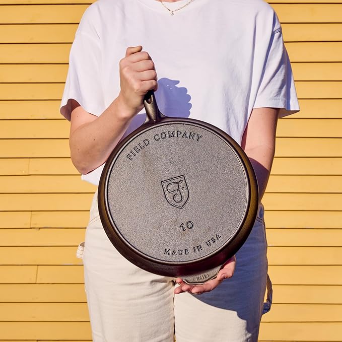 Field Company 11.63 Inch (Large) Cast Iron Skillet – No.10, Perfect for 4-6 Servings, Lightweight &