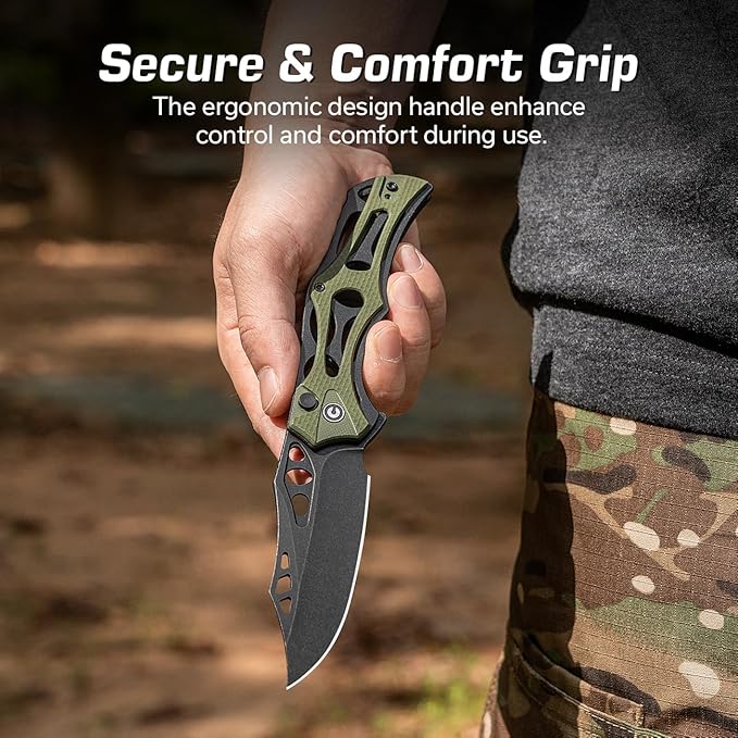 CIVIVI Pocket Knife for Men, Biophase Flipper Tactical Folding Knife, 3.48" Nitro-V Blade Aluminum