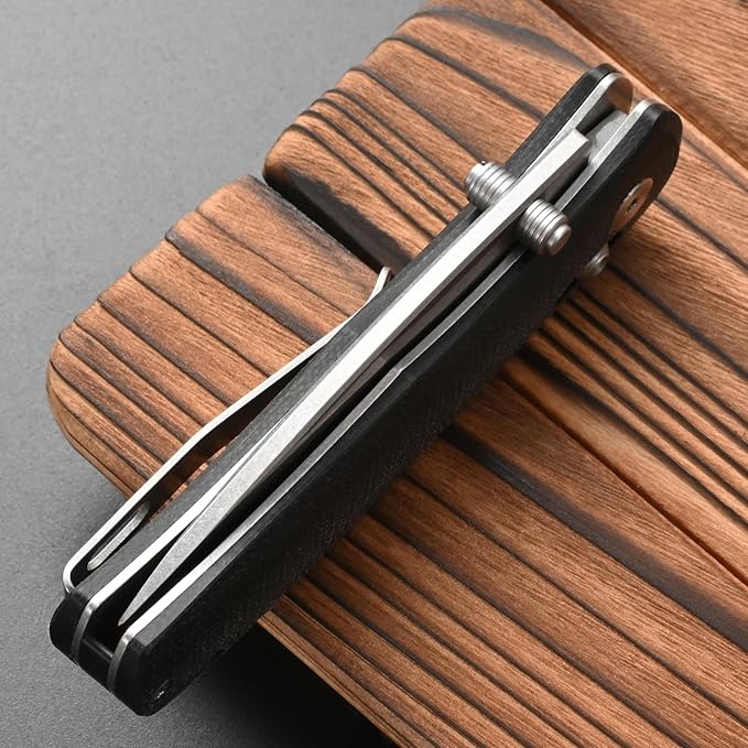 FF22 Folding Pocket Knife,VG10 Steel Blade Micarita Handle Full Tang Knife for Outdoor Activities