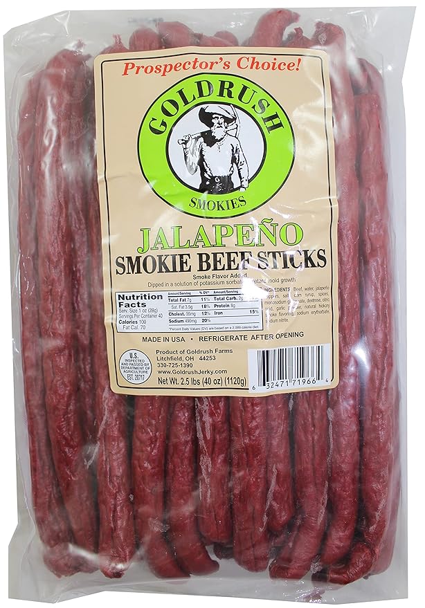 Gold Rush Jalapeno Beef Sticks 2.5 lb. Bag