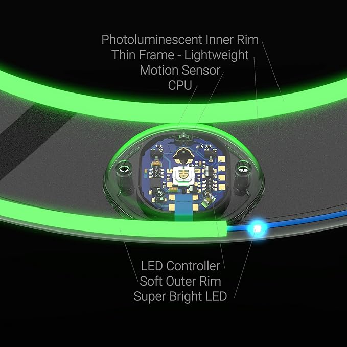 TOSY Flying Ring - 12 LEDs, Super Bright, Lost Mode, Auto Light Up, Camping Essentials for