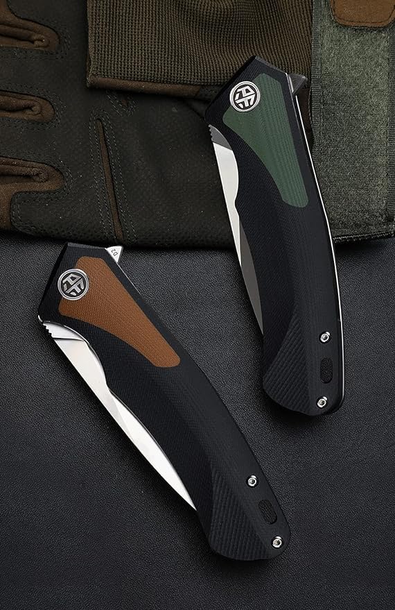 Petrified fish PF838 3.74" D2 steel folding knife outdoor tactical pocket knives G10 handle camping