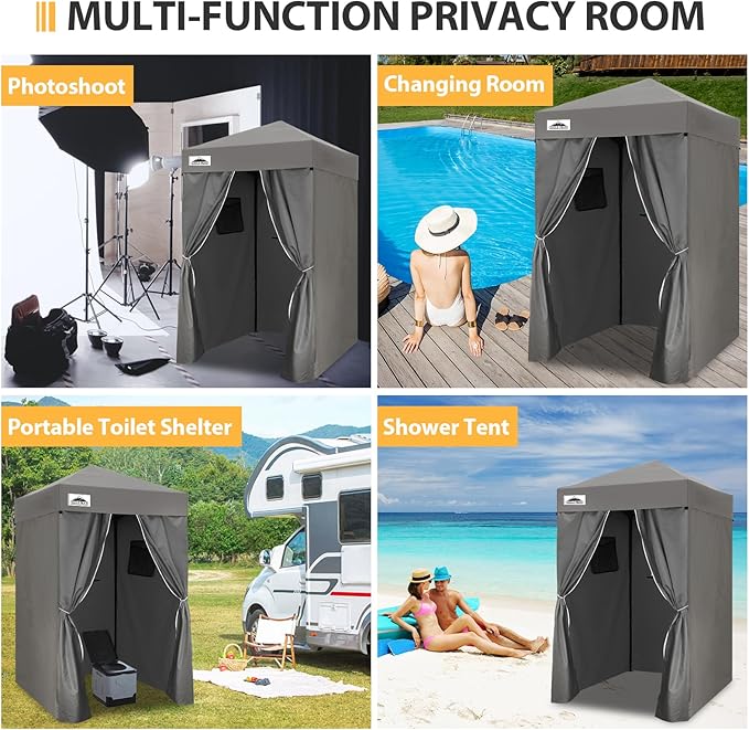 EAGLE PEAK Flex Ultra Compact 4x4 Pop-up Canopy, Sun Shelter, Changing Room, Portable Privacy