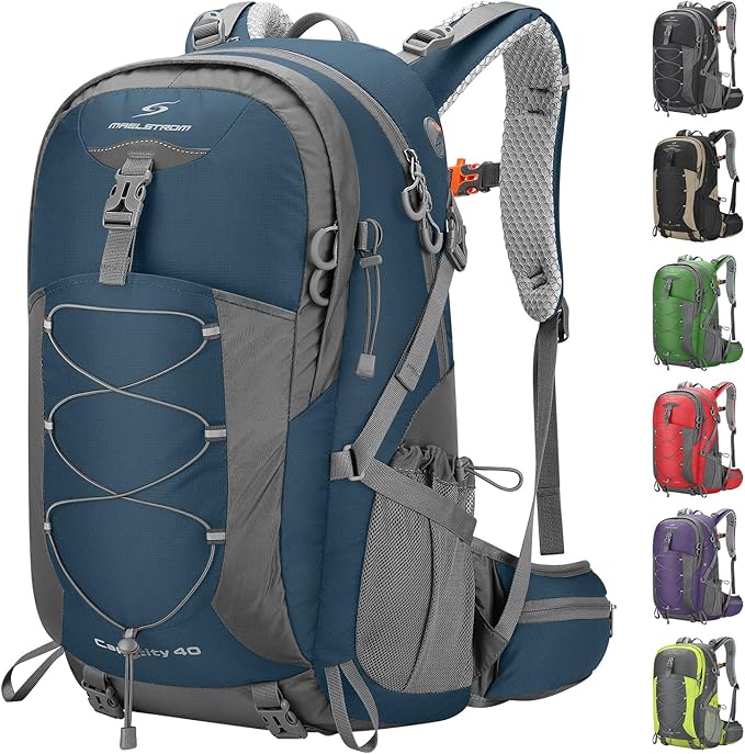 Maelstrom Hiking Backpack,Camping Backpack,40L Waterproof Hiking Daypack with Rain