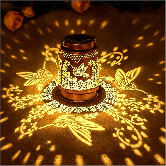 Hummingbird Solar Lanterns Outdoor Waterproof Hanging Solar Lights Hummingbird Gifts for Women Men